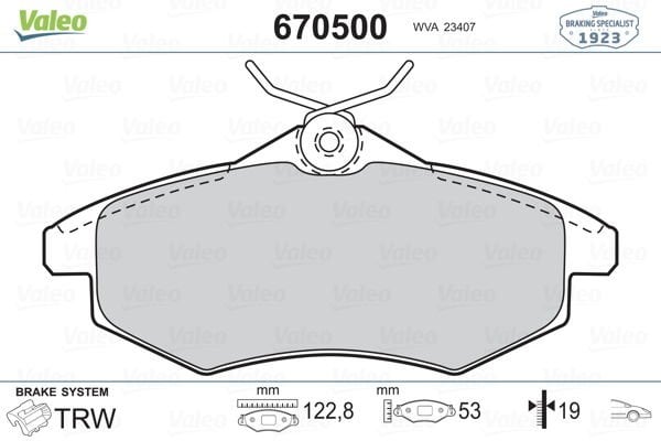 Citroen C3 2002-2006 Arası 1.4 i Valeo Marka Ön Balata