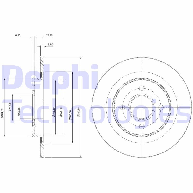 Ford Focus 1998-2009 Arası ST170 Delphi Marka Arka Fren Diski