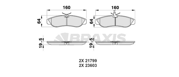 Citroen Jumper 1994-2002 Arası 2.5 TD Braxis Marka Ön Balata