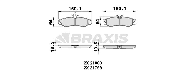 Citroen Jumper 1994-2002 Arası 2.5 D Braxis Marka Ön Balata Fişli
