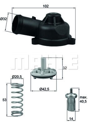 Volkswagen Polo 2009-2013 Arası 1.6 BiFuel Mahle Marka Termostat