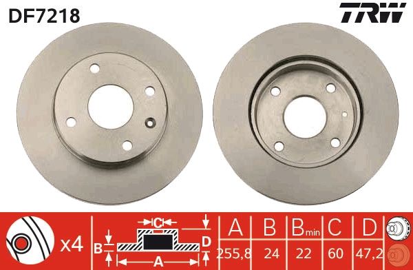 Chevrolet Lacetti 2003-2007 Arası 1.4 16V TRW Marka Ön Fren Diski