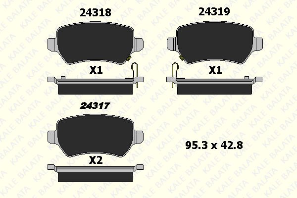 Opel Meriva 2003-2010 Arası 1.4 16V Twinport LPG Kale Marka Arka Balata