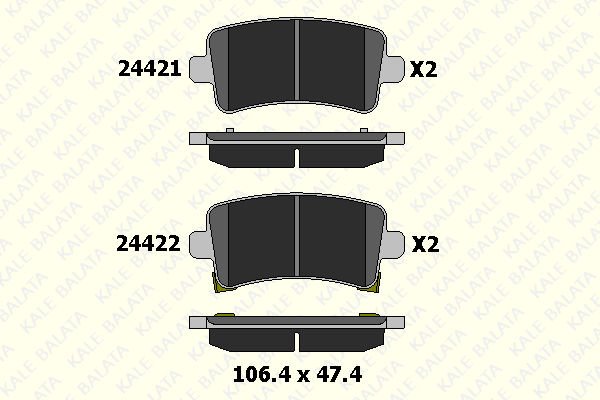 Opel Insignia 2008-2017 Arası 2.0 Turbo 4x4 Kale Marka Arka Balata