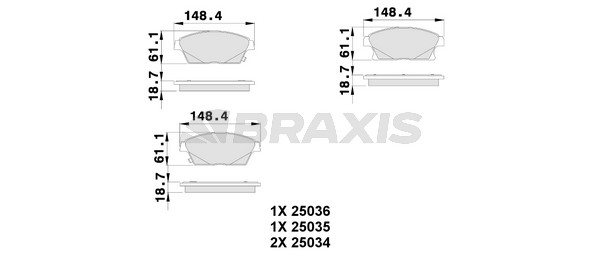 Opel Astra 2010-2015 Arası 1.4, 1.7 CDTI, 1.3 CDTI, 1.6, 1.6 Turbo, 1.4 Turbo, 2.0 CDTI Braxis Marka Ön Balata