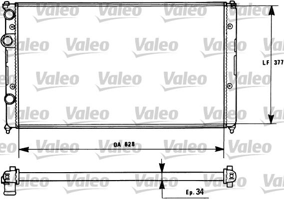 Volkswagen Golf 1989-1998 Arası 2.8 VR6, 2.9 VR6 Syncro Valeo Marka Su Radyatörü