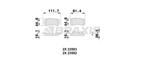 Citroen C-Crosser 2007-2011 Arası 2.2 HDi Braxis Marka Arka Balata