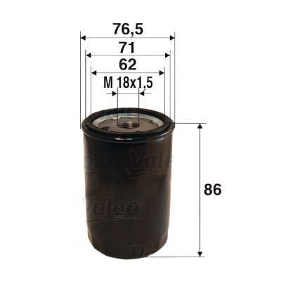 Opel Corsa 1982-2002 Arası 1.2 N Valeo Marka Yağ Filtresi