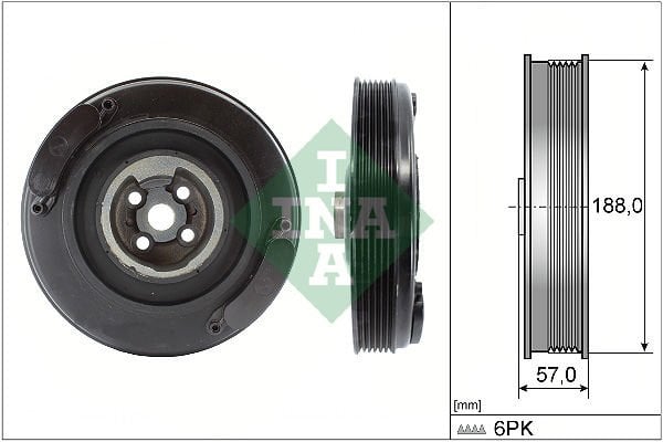 Volkswagen Transporter 1990-2004 Arası 2.4 D Syncro, 2.4 D, 2.5 TDI INA Marka Krank Kasnağı