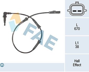 Dacia Logan 2012-2016 Arası 1.2 LPG FAE Marka Ön Abs Sensörü