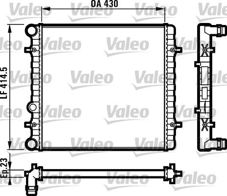 Volkswagen Golf 1997-2008 Arası 1.4 16V Valeo Marka Su Radyatörü