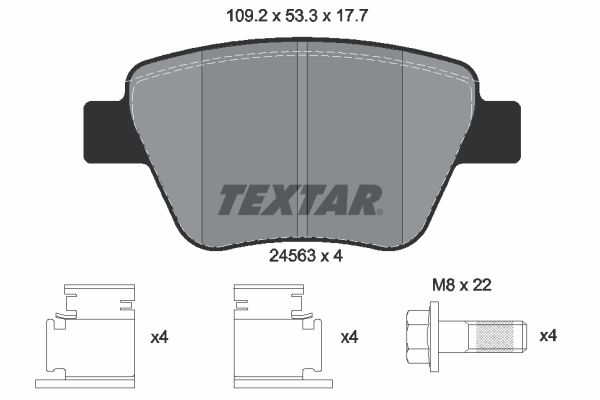Volkswagen Jetta 2004-2013 Arası 2.0 TDI Textar Marka Arka Balata