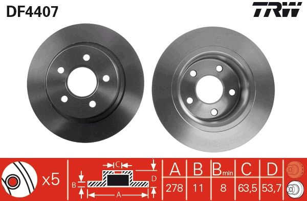 Ford Tourneo Connect 2002-2013 Arası 1.8 TDCi TRW Marka Ön Fren Diski
