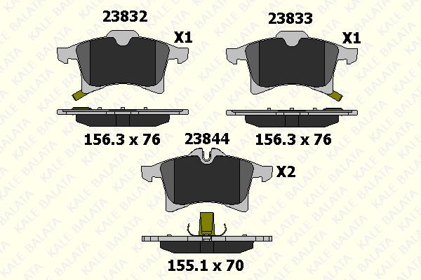 Opel Meriva 2003-2010 Arası 1.4 16V Twinport LPG Kale Marka Ön Balata