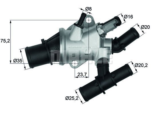 Fiat Bravo 2006-2010 Arası 1.9 D Multijet, 2.0 D Multijet Mahle Marka Termostat