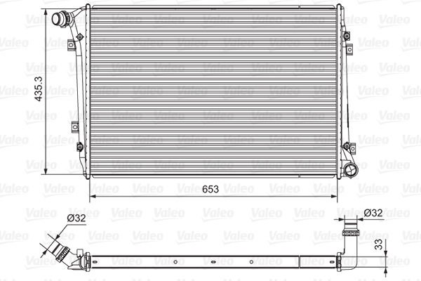 Volkswagen Golf 2003-2013 Arası 1.9 TDI Valeo Marka Su Radyatörü
