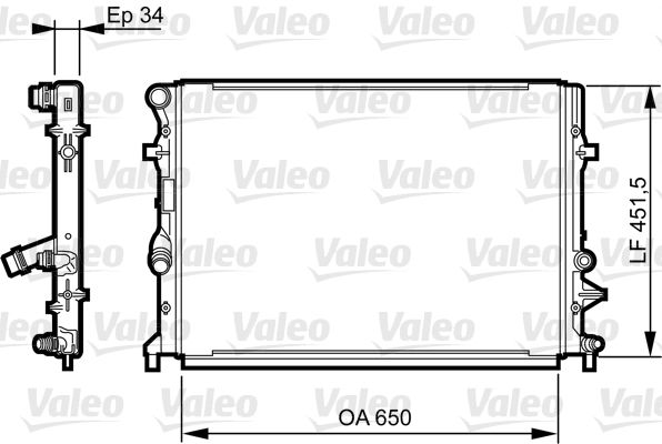 Volkswagen Golf 2004-2016 Arası 1.2 TSI Valeo Marka Su Radyatörü
