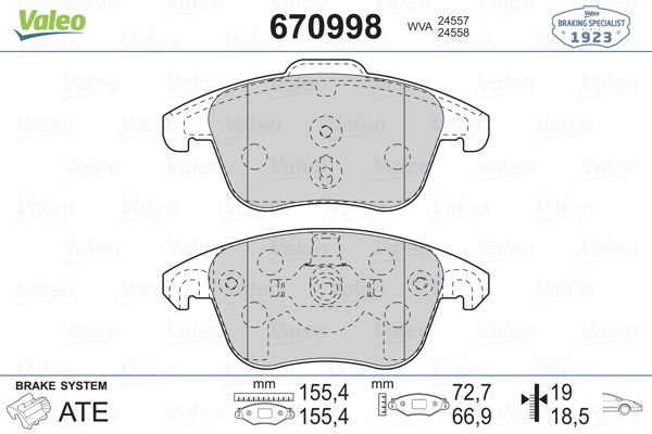 Citroen C4 2006-2015 Arası 2.0 HDi 165 Valeo Marka Ön Balata