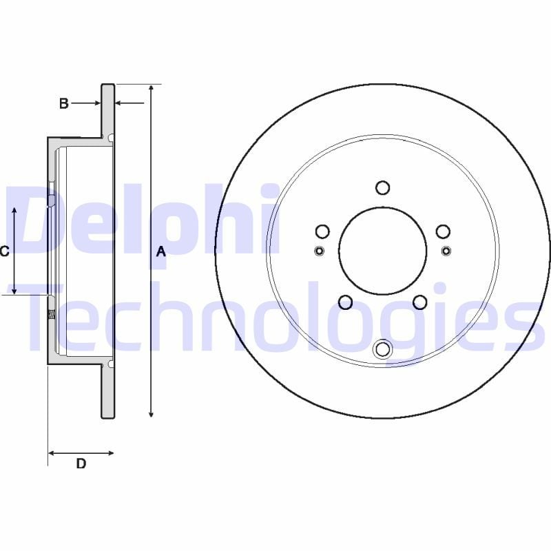 Peugeot 4007 2007-2013 Arası 2.2 HDi, 2.4 16V Delphi Marka Arka Fren Diski