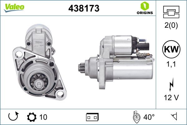 Volkswagen Golf 2004-2014 Arası 1.6 BiFuel, 1.6 MultiFuel Valeo Marka Marş Motoru