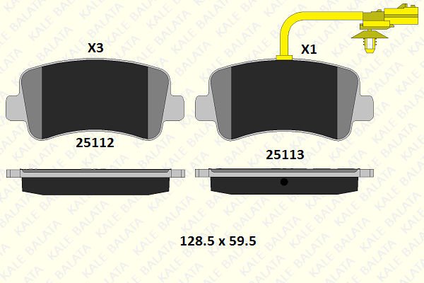 Opel Movano 2010-2014 Arası 2.3 CDTI FWD Kale Marka Arka Balata