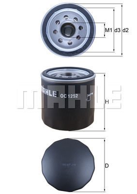 Ford Transit 2006-2014 Arası 2.2 TDCi Mahle Marka Yağ Filtresi