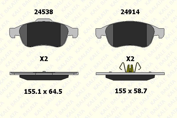 Renault Fluence 2010-2014 Arası 1.6 16V Kale Marka Ön Balata