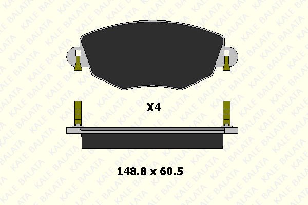Ford Mondeo 2000-2007 Arası 2.2 TDCi, 2.0 16V DI / TDDi / TDCi, 2.5 V6 24V, 2.0 16V, 1.8 16V, 2.0 16V TDDi / TDCi Kale Marka Ön Balata