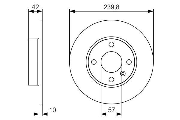 Opel Meriva 2003-2010 Arası 1.4 16V Twinport LPG Bosch Marka Ön Fren Diski