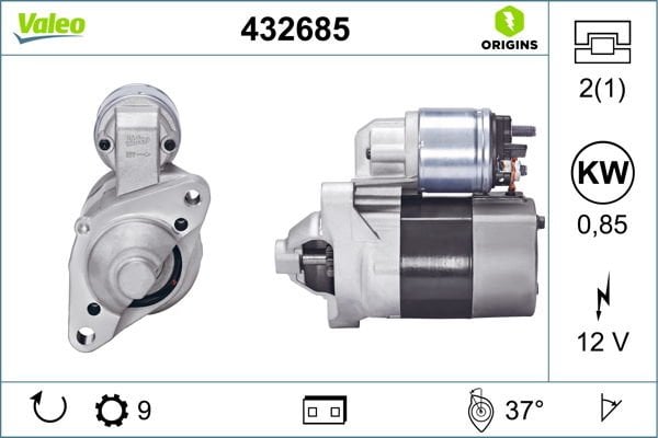 Renault Twingo 1993-2012 Arası 1.2, 1.2 TCe 100 Valeo Marka Marş Motoru