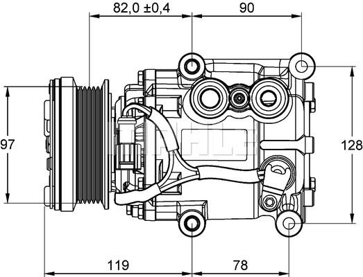 Ford Focus 1998-2009 Arası 1.8 16V Behr Marka Klima Kompresörü