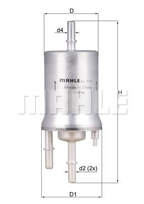 Volkswagen Passat 2010-2015 Arası 1.4 TSI EcoFuel Mahle Marka Benzin Yakıt Filtresi