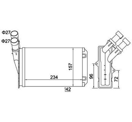 Citroen Zx 1991-1999 Arası 1.9 D, 1.6 i, 1.8 i, 1.4 i, 1.9 i, 2.0 i 16V, 1.9 TD, 2.0 i Magneti Marelli Marka Kalorifer Radyatörü