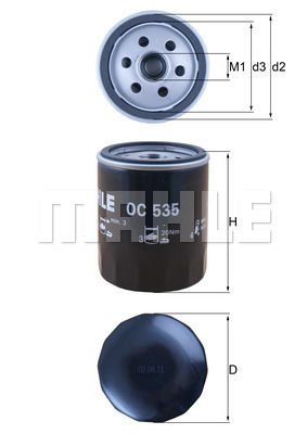 Ford Focus 2004-2013 Arası 1.8 TDCi Mahle Marka Yağ Filtresi