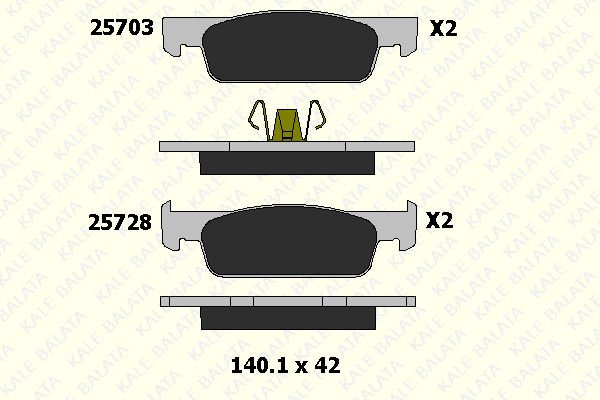 Renault Clio 2012-2017 Arası 1.2 16V Kale Marka Ön Balata