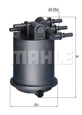Renault Megane 1995-2004 Arası 1.9 dCi Mahle Marka Yakıt Filtresi