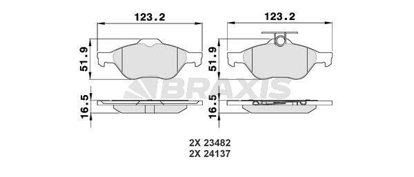 Ford C-Max 2010-2019 Arası 1.6 TDCi, 1.6 EcoBoost, 1.6 Ti, 2.0 TDCi Braxis Marka Arka Balata