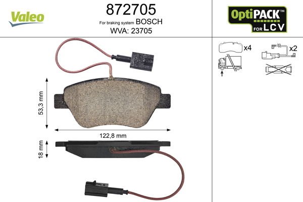 Citroen Nemo 2008-2013 Arası 1.4 HDi Valeo Marka Ön Balata