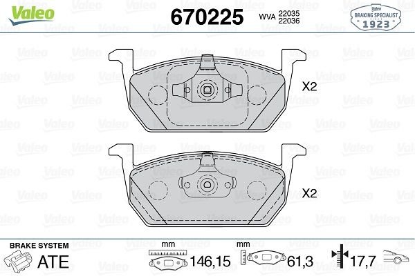 Seat Leon 2012-2016 Arası 1.2 TSI Valeo Marka Ön Balata