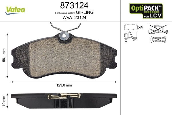 Citroen Berlingo 1996-2011 Arası 1.9 D 70 Valeo Marka Ön Balata