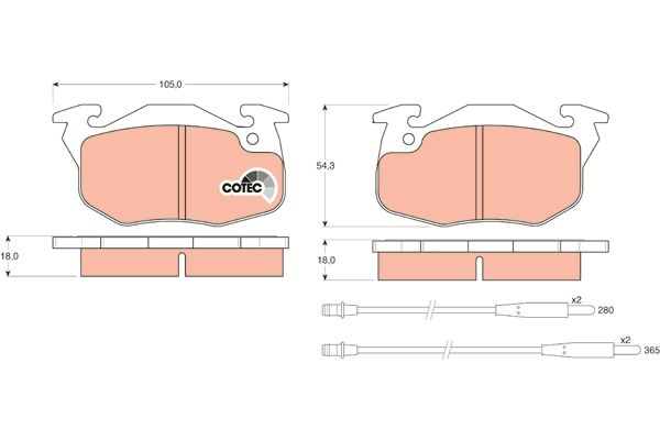 Citroen Ax 1986-1998 Arası 14 TRW Marka Ön Balata Fişli