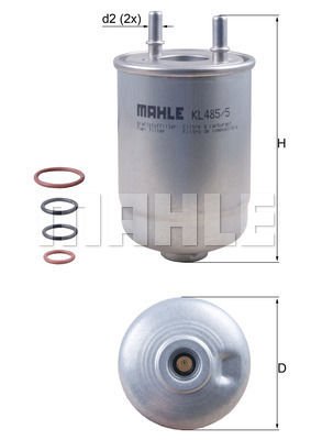 Renault Megane 2008-2012 Arası 1.5 dCi Mahle Marka Mazot Yakıt Filtresi