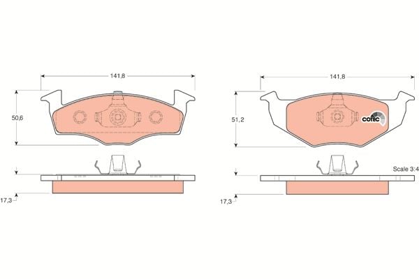 Volkswagen Polo 1994-1999 Arası 60 1.7 SDI TRW Marka Ön Balata