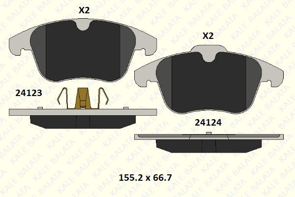 Ford S-Max 2006-2014 Arası 2.0 TDCi Kale Marka Ön Balata