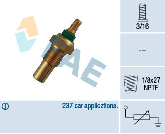 Ford Fiesta 1983-1989 Arası 1.1 FAE Marka Hararet Müşürü