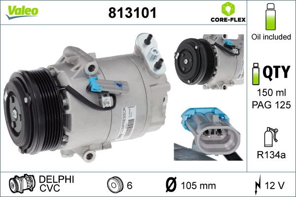 Opel Astra 2005-2010 Arası 1.7 CDTi Valeo Marka Klima Kompresörü
