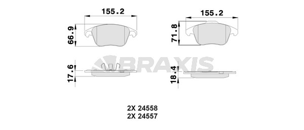 Peugeot 208 2012-2016 Arası 1.6 Braxis Marka Ön Balata