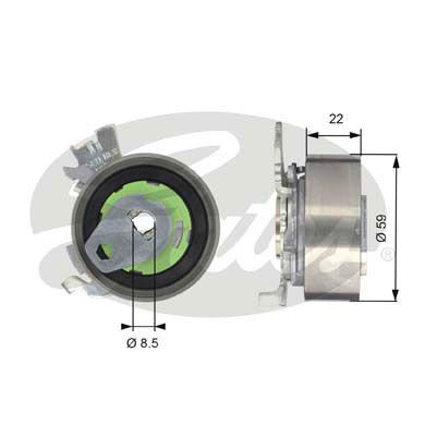 Opel Tigra 1994-2000 Arası 1.4 16V, 1.6 16V Gates Marka Vantilatör Kayış Gergi Rulmanı
