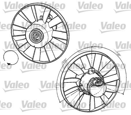 Volkswagen Golf 1989-1999 Arası 2.9 VR6 Syncro, 1.9 D, 2.8 VR6, 2.0, 1.9 TDI, 1.9 TDI Syncro Valeo Marka Radyatör Fan ve Motoru