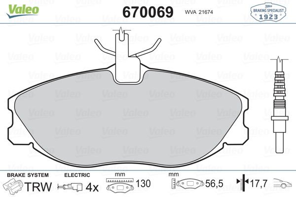 Peugeot 406 1995-2005 Arası 2.0 16V Valeo Marka Ön Balata